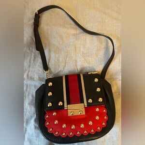 Kate Spade Black and Red Crossbody Bag with Gold Accents